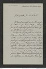 Nachlass Franz Steindachner, Brief von Gustav Schneider (senior) an Franz Steindachner (13.02.1881), Inv.Nr. 461.22, Seite 1